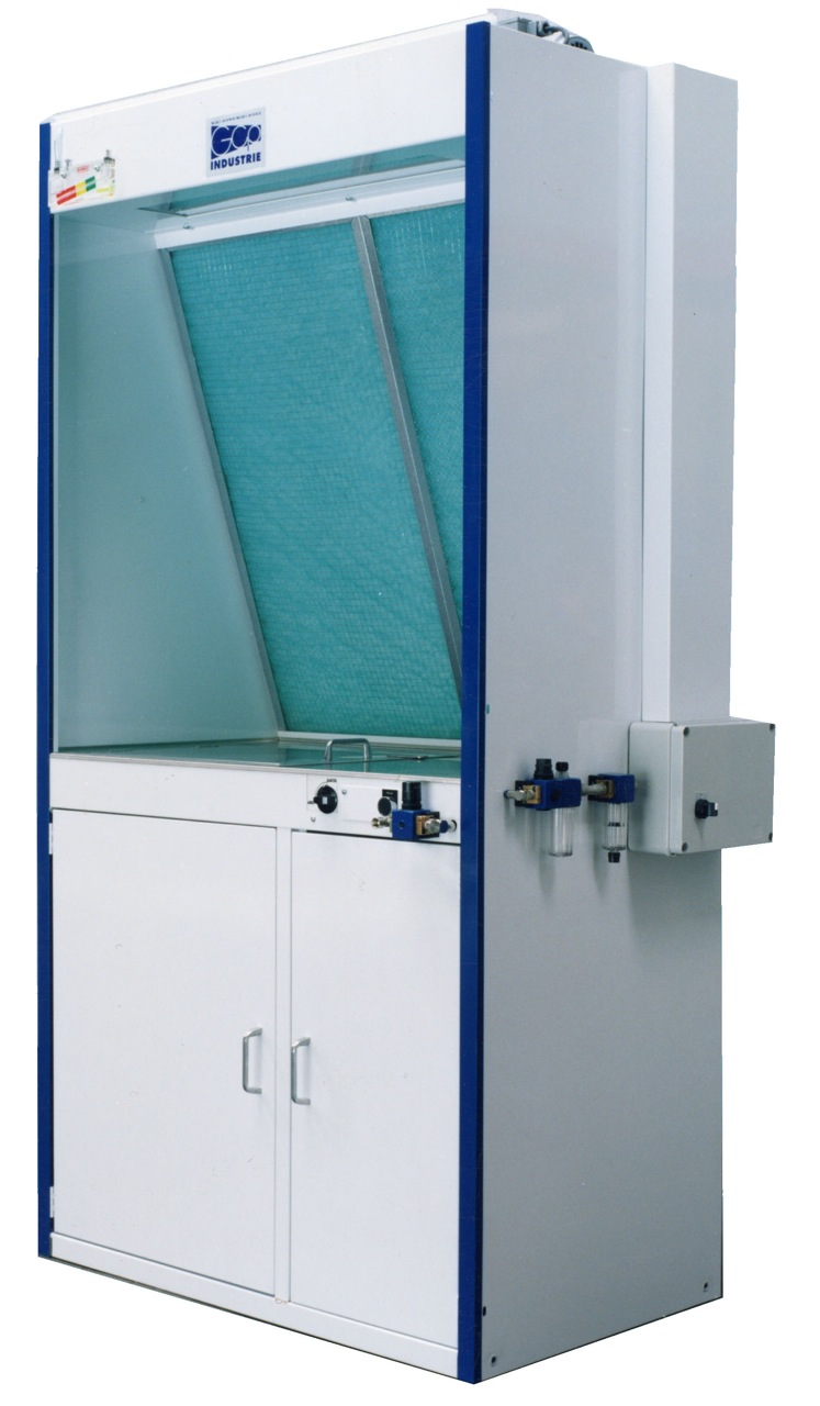 Double Labo DLP05 DUO : Laveur de pistolet et plan de travail - Ventilation 3600 m3/h - Plan de travail inox - Norme AFNOR T.35.013_1