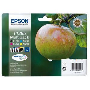 Epson multipack cartouches jet d'encre durabrite ultra n/c/m/j ''pomme'' (t1295) - c13t12954012_0
