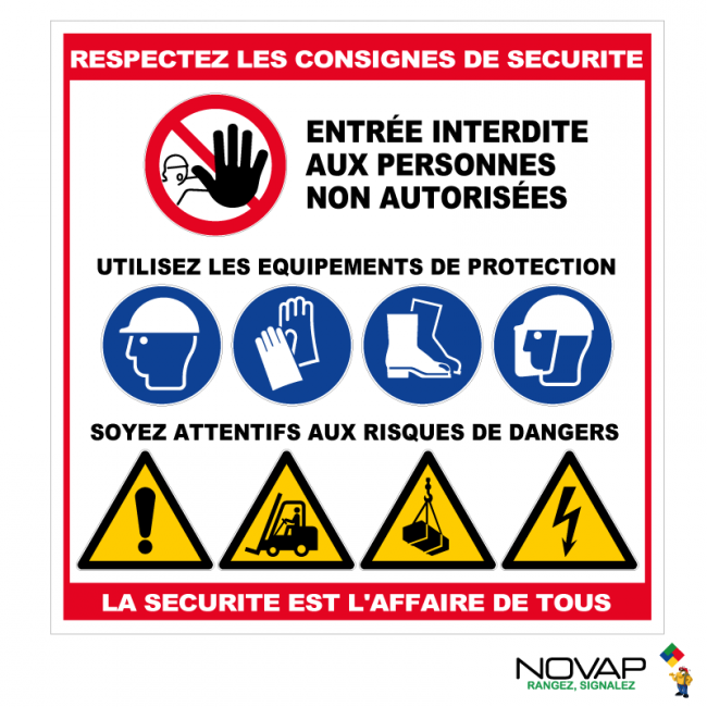 Panneaux rigides 480x480 mm consignes de sécurité - PNCPSC-NV02/CS1_0