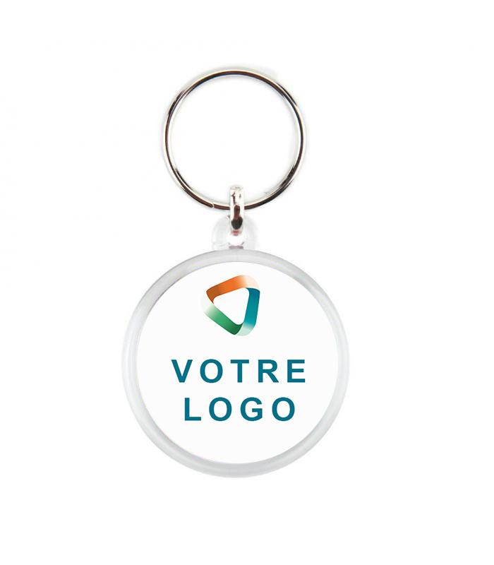 Porte-clés promotionnel photo rond acrylique recto-verso_0