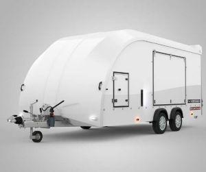 Porte voiture race transporteur 4  blanc 550 x 212  - 3500 kg ptc brian james_0