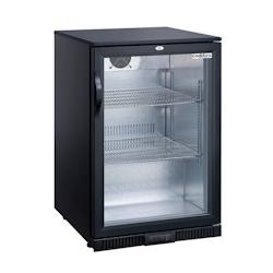 Cooldura Réfrigérateur de bar - 1 porte vitrée - 128 L - Dégivrage auto - Éclairage LED - Noir/Argent - Veba - noir CBB1D_0
