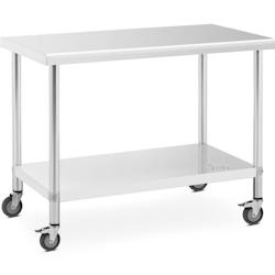 Royal Catering - Royal Catering RCAT-120/60-W Table de travail 60 x 120 cm capacité de charge 158 kg Table plan de travail Table de travail atelier -_0