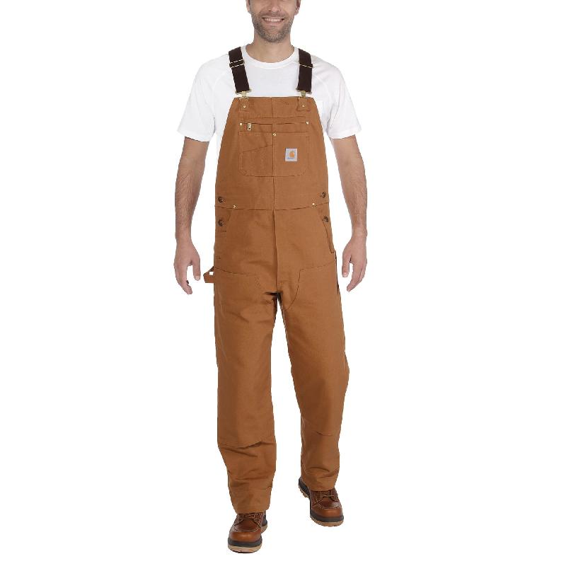 Salopette ultra résistante Homme - Carhartt - Réf: CAR102776 - 100% coton, Toile Duck, Panneaux renforcés_0
