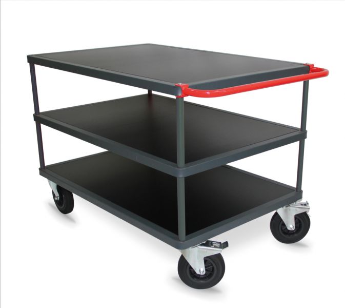 Servante d'atelier modulable 3 plateaux - 1200 x 800 mm - Charge 500 kg - Robuste et ergonomique_0