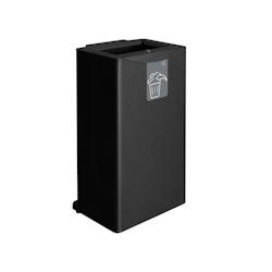 Stil Casa conteneur de collecte des déchets, acier peint, 44,5x35xh. 70 cm, ouverture frontale, pictogramme magnétique, 70 litres, noir. - 746N_0