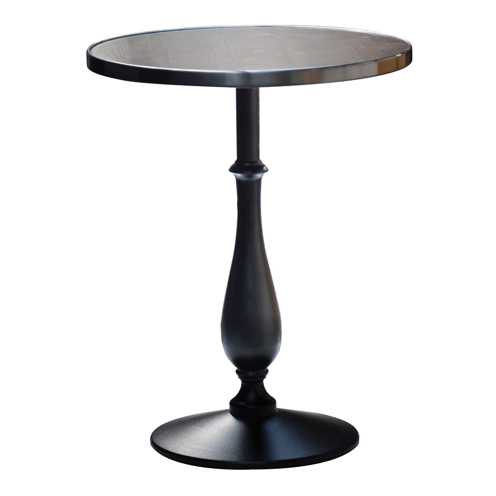 Table de restauration - Piétement balustre 40 en fonte - Plateau 55x55 à 70x70 cm ou Ø55 à Ø70_0