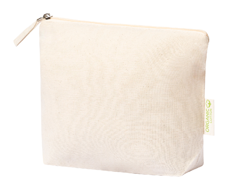 Trousse de toilette zippée - 100% coton - 175 g/m² - Couleur naturelle - Poids 24 g_0