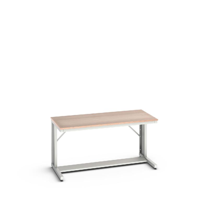 Verso poste de travail - établi cantilever avec plateau multiplis 1500x800x780 mm - RAL 7035_0