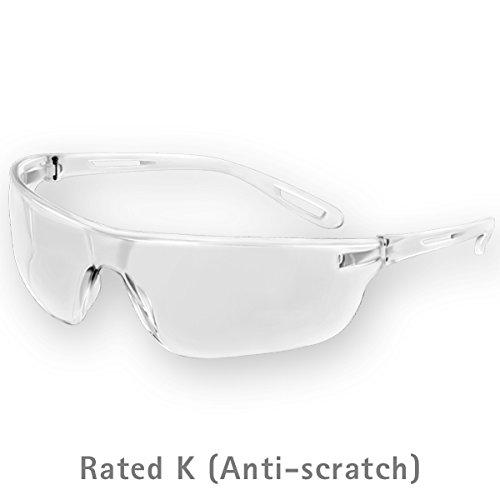 JSP ASA920?161?300 Stealth 16G - Lunettes de sécurité claires ultra-légères, anti-rayures et anti-buée - Norme EN166 EN170_0