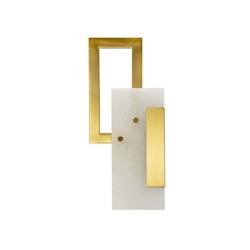Applique murale en verre et métal Cube 15 x 8 x 33 cm Mauro Ferretti - jaune 8024609377211_0