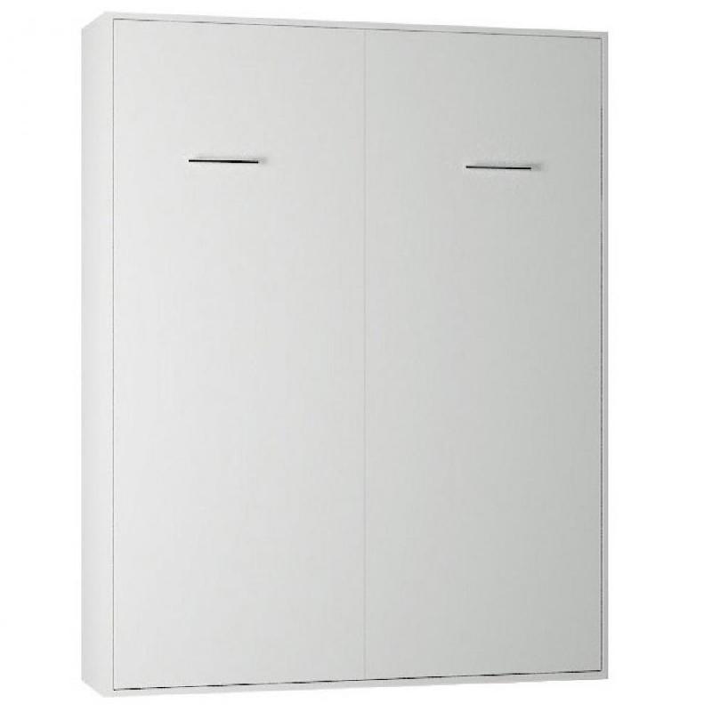 ARMOIRE LIT ESCAMOTABLE SMART-V2 BLANC MAT COUCHAGE 160*200 CM._0