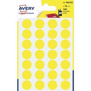 Avery sachet de 168 pastilles ø15 mm. Ecriture manuelle. Coloris jaune._0