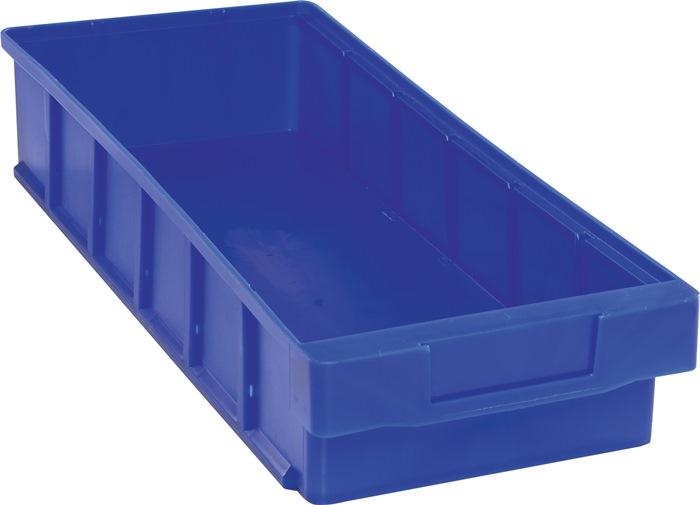 Boîte pour étagère VKB - L500 x l186 x H83 mm - Bleu - Polypropylène - Résistante aux acides et huiles - LA-KA-PE_0