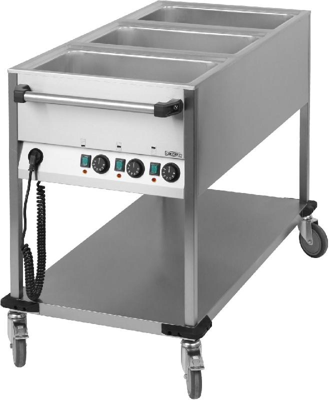 Chariot bain-marie à eau 3 x GN1/1  CASSELIN CCBM3V_0