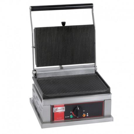 Grill professionnel panini simple grand modèle plaques rainurées - PGM1_0