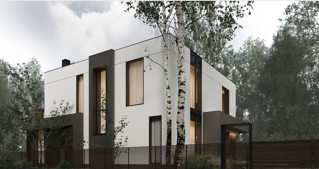 Maison grand cubo préfabriquée à deux étages en acier, 94 m2 - ISK94_0