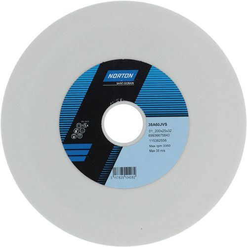 MEULE PLATE AFFÛTAGE OUTILS 38A Ø200X25X32MM 38A60JVS - NORTON