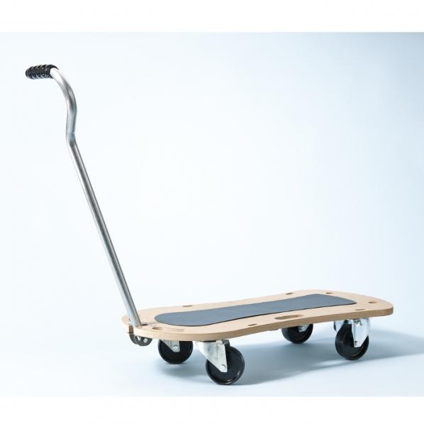Plateau roulant avec poignée - charge 300kg - 800x400mm avec bande antidérapante - Marque Rolléco_0