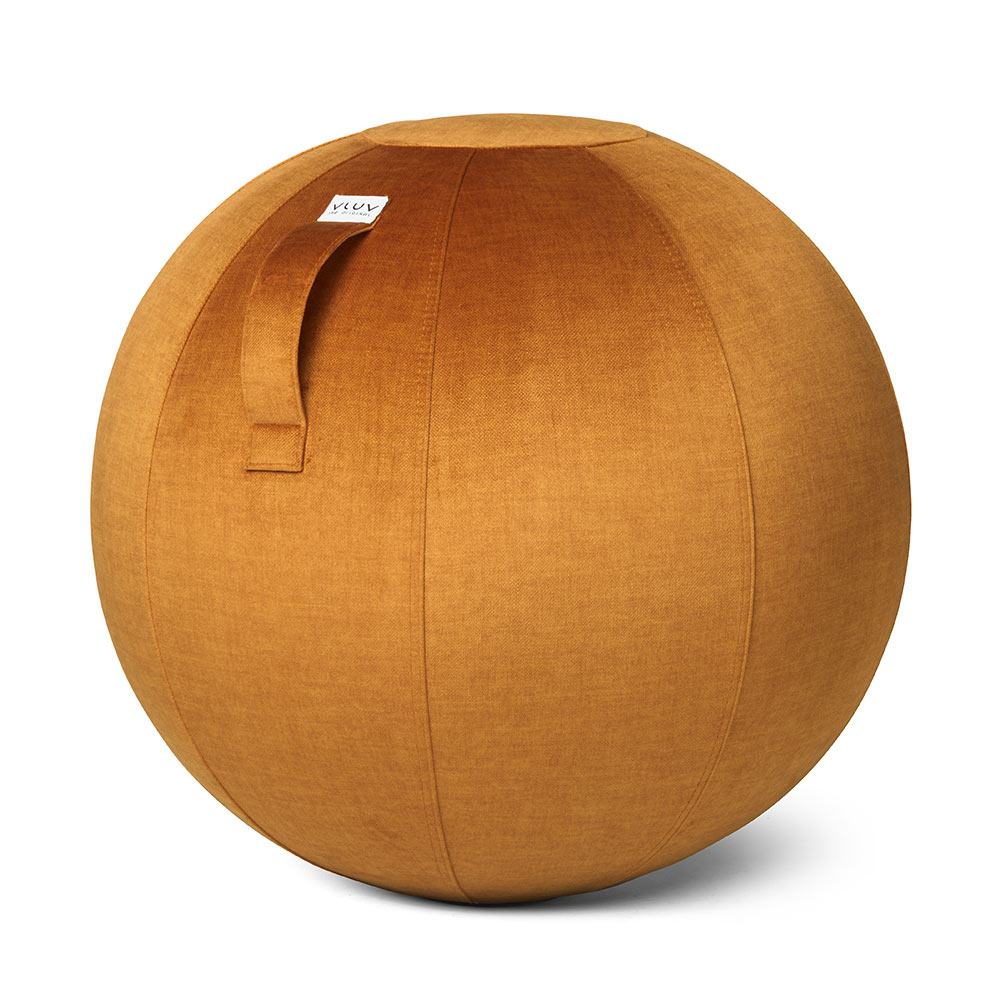 Pouf siège ballon ergonomique et robuste - VARM - PUMPKIN - 2 diamètres, revêtement velours, certifié ergonomique_0