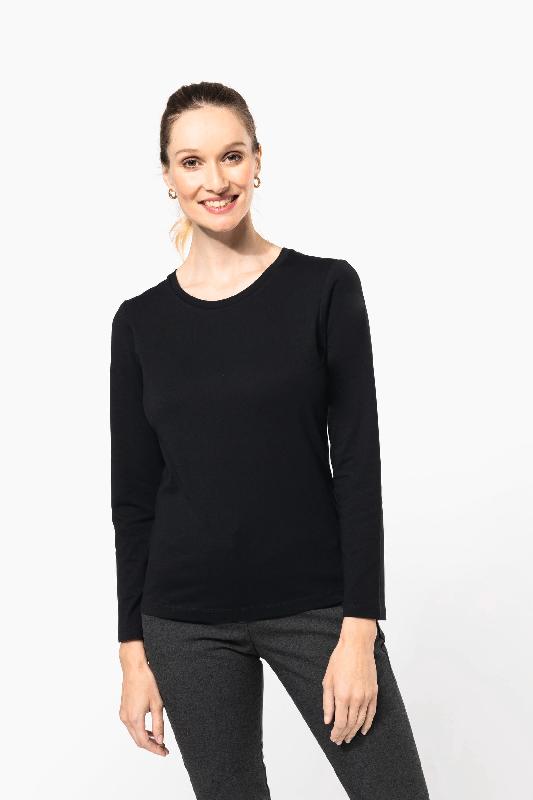 T-shirt Supima col rond manches longues femme - Kariban Premium - 100% coton peigné de qualité supérieure - Réf: PK303_0