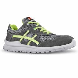 U-Power - Baskets de sécurité basses souples et légères NICO - Environnements secs - S1P SRC Gris / Vert Taille 41 - 41 gris matière synthétique_0