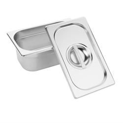 Lot de 6 bacs et couvercles GN1/9 Vogue - inox S430_0