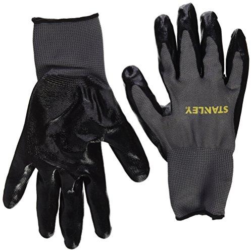 STANLEY RSY580L - Gants de protection gris avec paume caoutchouc, adhérence extrême et tissu respirant_0