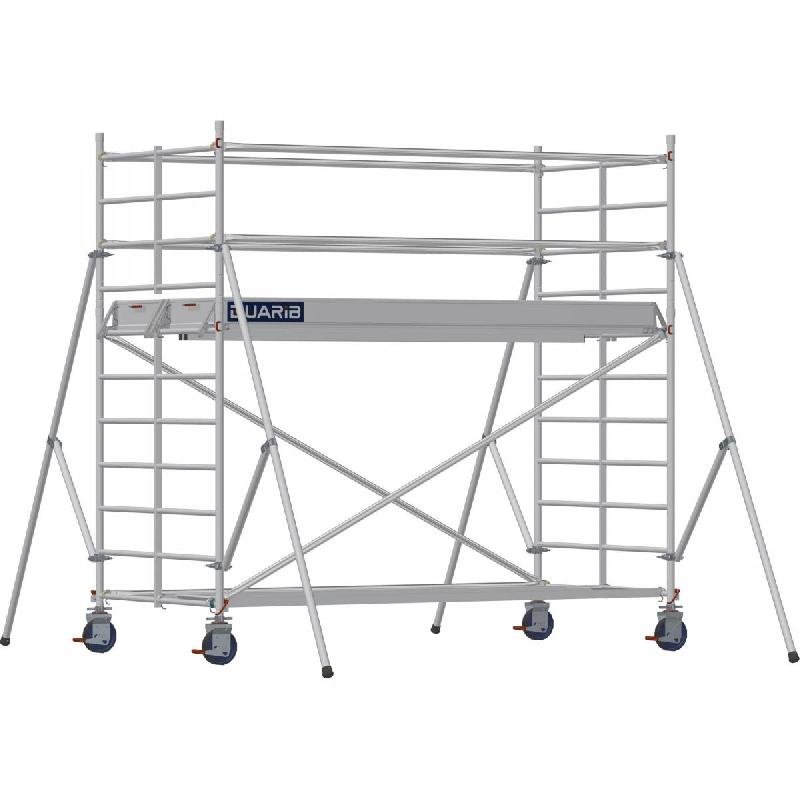 Échafaudage roulant aluminium DOCKER 150 version lisses - Hauteur de travail : 3,90 m - DUARIB - 7230020_0