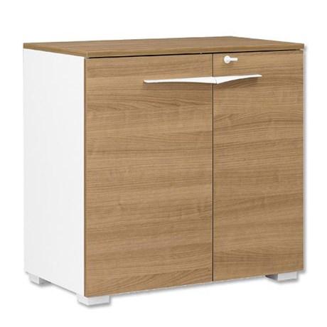 ARMOIRE BASSE DE BUREAU 2 PORTES XENON MERISIER ITALIEN