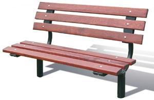 Banc public Oslo - bois et acier - design intemporel - longueurs 1500 ou 1800 mm_0