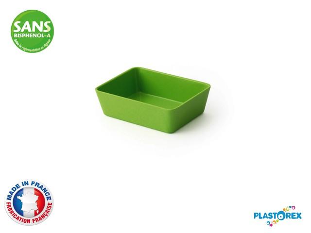 BARQUETTE 10 X 7,5 CM MELAMINE VERTE