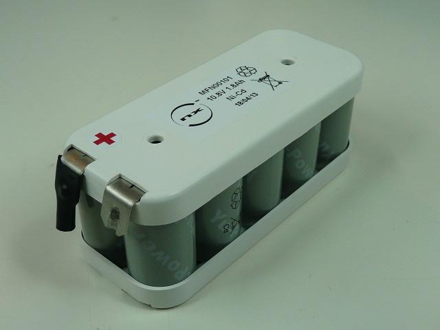 Batterie industrielle NiCd 9 x SC 10S1P 1800 - 10.8V 1800mAh avec cosse - Marque NX_0