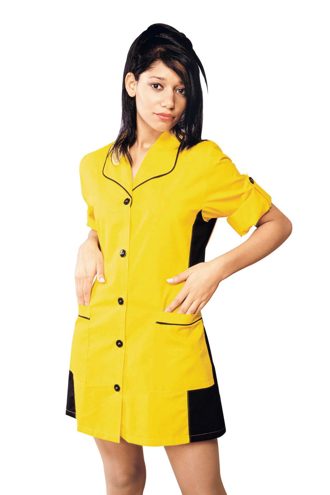 BLOUSE MÉDICALE PASADENA MANCHES COURTES JAUNE