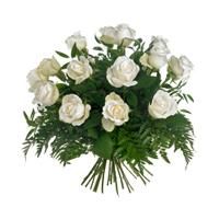 BOUQUET DE 15 ROSES BLANCHES