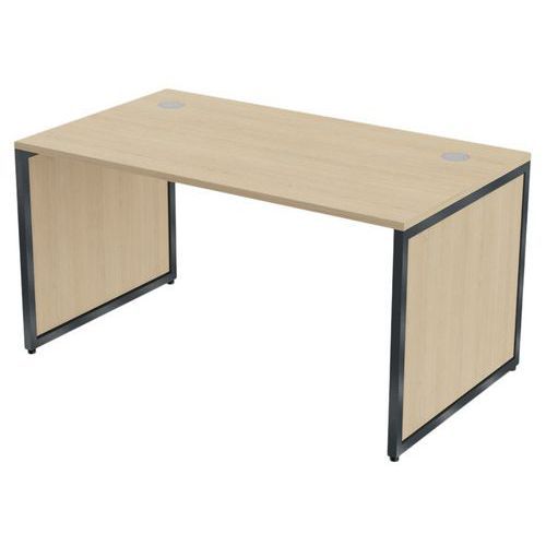 BUREAU KAD PIEDS PANNEAUX 140 X 80 CM CHÊNE ANTHRACITE - MBA