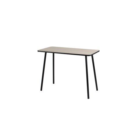 BUREAU TÉLÉTRAVAIL HOPM H.75 X L.100 X P.50 CM PLATEAU CHÊNE PIÈTEMENT MÉTAL NOIR