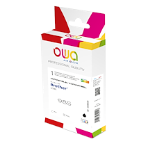 CARTOUCHE D'ENCRE REMANUFACTURÉE OWA - STANDARD - NOIR - POUR BROTHER LC985 B