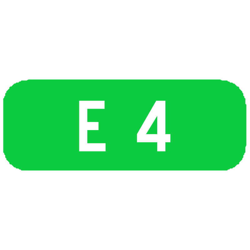 Cartouches à fond vert E41 - Panneaux de signalisation des itinéraires européens_0