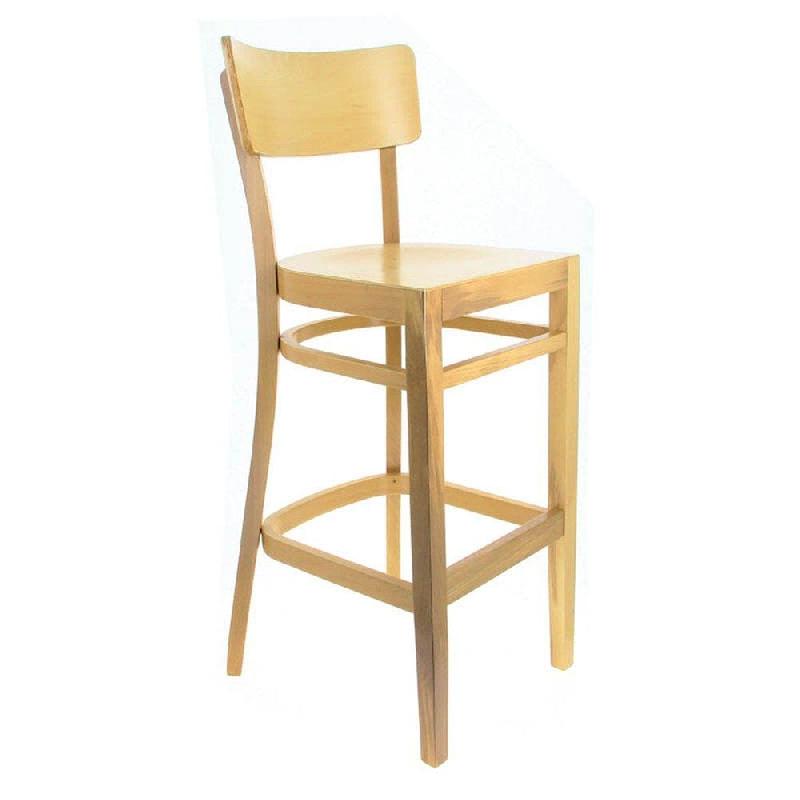 Chaise de bar d'intérieur Bastia en bois finition naturelle_0