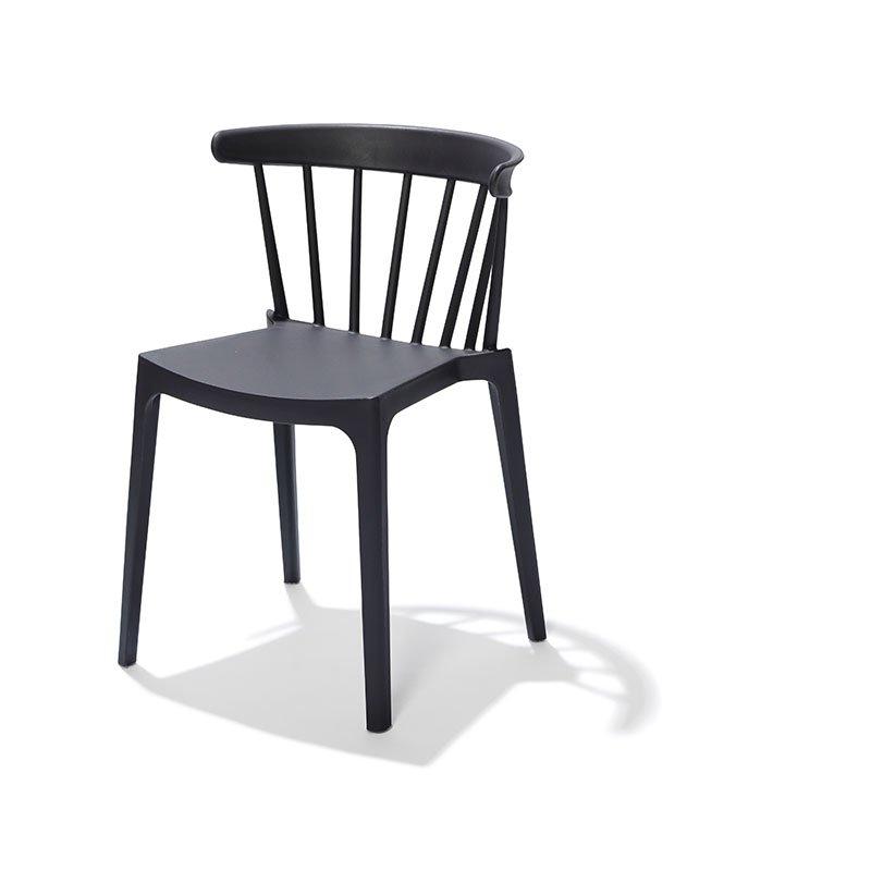 CHAISE EMPILABLE WINDSON, ANTHRACITE, POLYPROPYLÈNE
