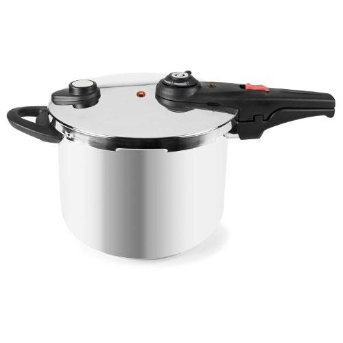 COCOTTE À PRESSION 4 L AVEC COUVERCLE INOX 18/10 - Ø 22 CM - LACOR - MASTER