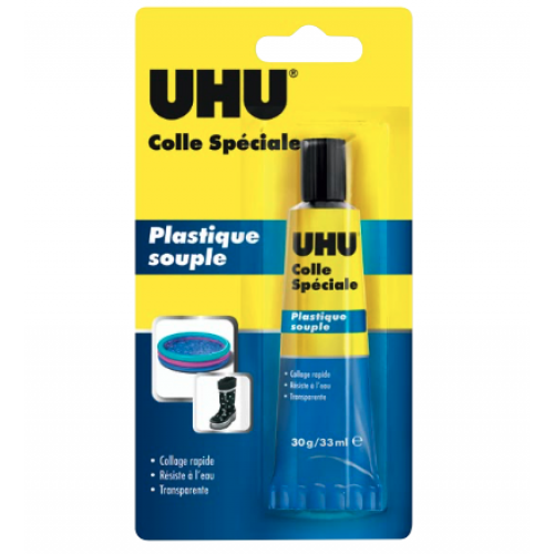 COLLE SPÉCIALE PLASTIQUE SOUPLE 30G/33ML UHU