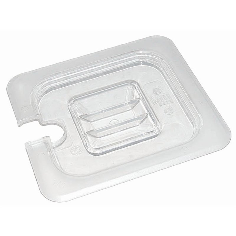 COUVERCLE VOGUE GN 1/4 AVEC OUVERTURE POUR CUILLÈRE, EN POLYCARBONATE