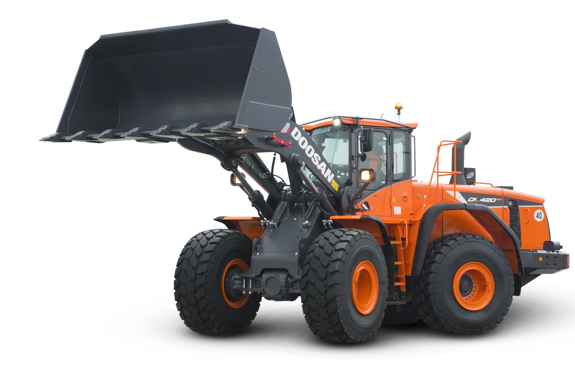 Chargeuse sur pneus DL420CVT-5 Doosan - transmission à variation continue, moteur Scania DC09, capacité godet 4,2 m³_0