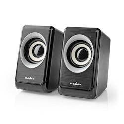Enceinte Pc  2.0  18 W  Prise Jack 3,5 Mm Usage Non Intensif Nedis - 3665476662267_0