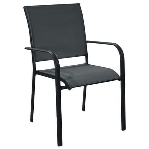 FAUTEUIL ELEGANCE TPEP/ALU - GRAPHITE/GRAPHITE - PROLOISIRS