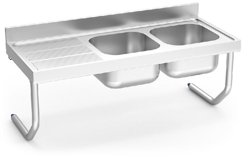 FRICOSMOS Evier suspendu avec couvercles 2C,EI 1800x700x320 mm. Dimensions cuve 600x500x320 mm. - inox 055838OST_0