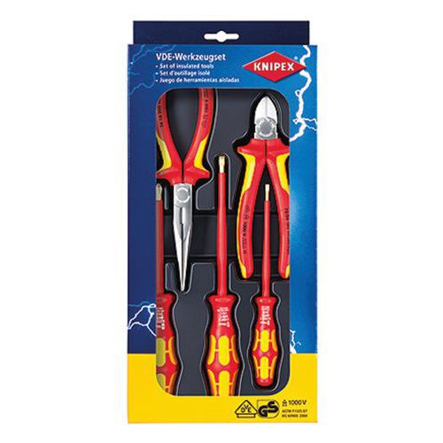 ASSORTIMENT DE 2 PINCES ET 3 TOURNEVIS WERA - ISOLÉS 1000V - KNIPEX