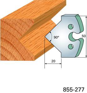 Paire de fers de toupie hauteur 50 mm n° 271 - chanfrein 45°